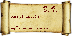 Darnai István névjegykártya